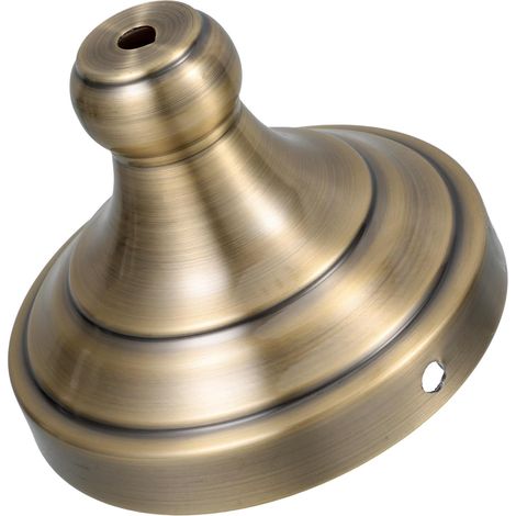 Pied de lampe rond en métal, couleur bronze antique, 1 cm diamètre, (1/5)