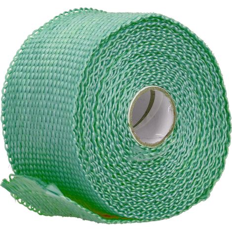 Ruban isolant thermique de 5 m en fibre de verre et acier allié avec 6 attaches de câble en acier pour tuyaux d'échappement automobiles et motos (vert) (1/5)