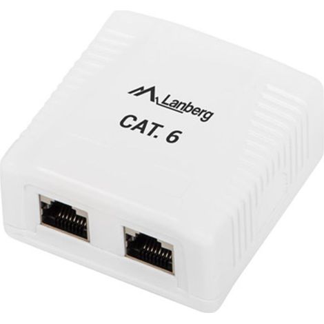 Prise en saillie avec 2 x RJ45 Cat.6 FTP blindé (1/3)