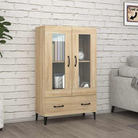 vidaXL Buffet haut Chêne sonoma 70x31x115 cm Bois d'ingénierie (1/2)