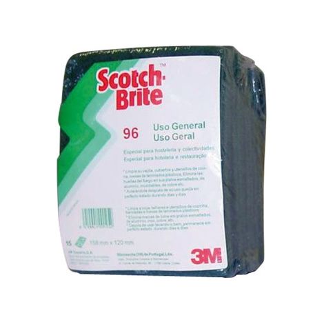 ESTROPAJO FIBRA VERDE (15 UDS) 15X19 CM - 7000097776