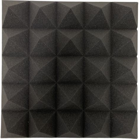 Pannelli Piramidali 10 Cm 50x50x10 Cm - Ignifughi fonoassorbenti insonorizzanti piramidale per correzione audio in poliuretano isolamento acustico dj (1/5)