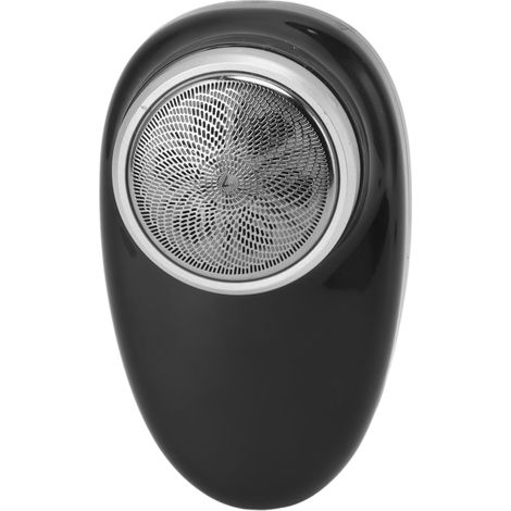 Mini tondeuse à barbe sans fil, lame arquée en forme de grille, rechargeable par USB, étanche, avec affichage numérique, noire. (1/5)