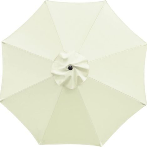 Parasol De Jardin 3.0m Dessus De Parapluie De Remplacement pour 8Bras, Toile De Rechange Housse De Parapluie,pour Terrasse/Jardin/Piscine/Parapluie en Porte-à-Fau (Off White, 3m/8-ribs) (1/4)