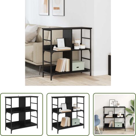 Étagère autoportante - Étagère Chêne noir 78.5 x 33 x 82 cm Bois d'ingénierie (1/5)