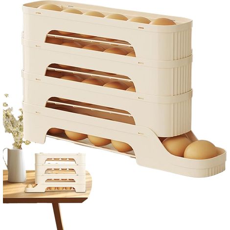 Distributeur d'œufs à rouler, distributeur automatique d'œufs – Ventilé, organiseurs de cuisine multicouches et stockage, fournitures de cuisson pour comptoir, porte de réfrigérateur (1/5)