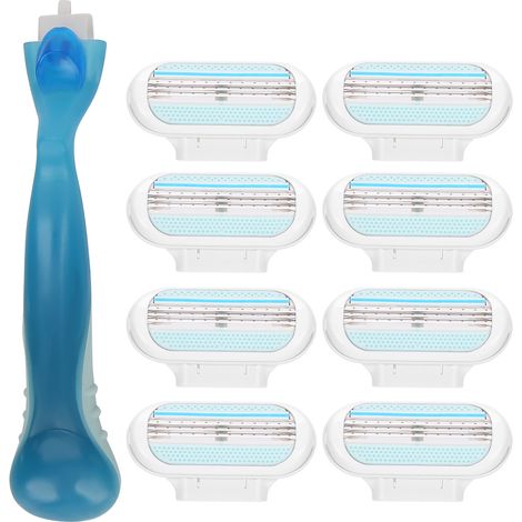 Rasoir manuel épilateur pour femmes, élimination des poils corporels avec tête de rechange (1/5)