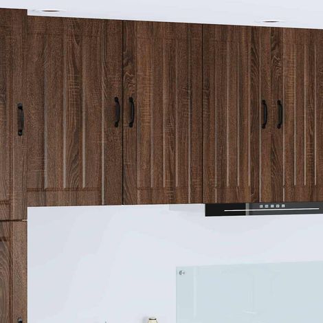 Wall Cabinet LUCCA Brown Oak 40 x 31 x 80 cm Engineered Wood vidaXL