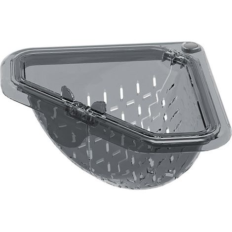 Panier à déchets alimentaires jetable avec évier. Design triangulaire compact, idéal pour les coins. Hygiène et propreté garanties. (1/4)