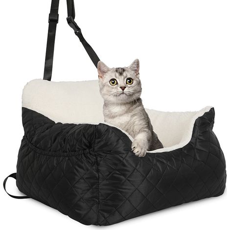 Wolketon Autositz für Hunde Tragbarer Hundeautositz, Gepolstertes Hundebett, Abnehmbarer Haustiersitz für Kleine und Mittelgroße Hunde bis zu 50 kg 52x52cm (1/5)