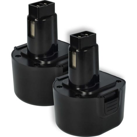 vhbw 2x Akku Ersatz für Black & Decker A9242, A9265, A9272, A9274, A9251, FSB96, PS120, PS120A für Elektrowerkzeug (1500 mAh, NiMH, 9,6 V)