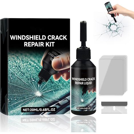 Kit Reparation Pare Brise, Réparation pour Pare-brise, Solution De Protection Transparente, Réparation Vitres Automobiles, Liquide de Réparation de Verre de Voiture, Outil Réparation Pare-Brise (1/5)