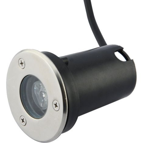 Spot LED encastré, 1 watt, indice de protection IP65, lumière chaude, éclairage extérieur, transformateur intégré, convient aux allées et terrasses. (1/5)