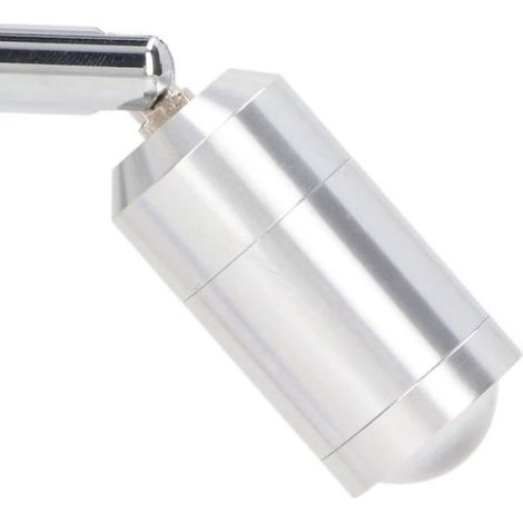 Projecteur à faisceau lumineux, lampe d'exposition avec angle réglable, argenté, AC 220V (lumière chaude 3000K) (1/4)