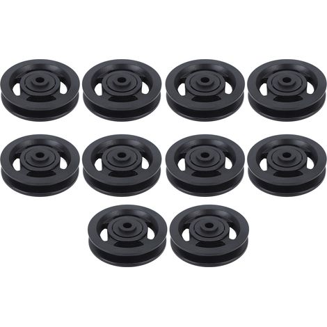 Lot de 10 poulies universelles à roulement de 90 mm pour machine à câbles, équipement de gym, porte de garage (1/5)