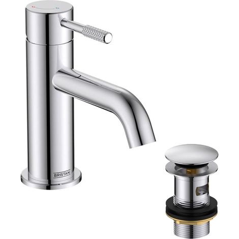 Bristan Molida Eco Start Basin Mixer Tap with Clicker Waste - Chrome (1/3)