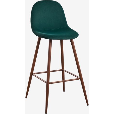 Tabouret haut en velours Glamm SKLUM  ↑75 cm