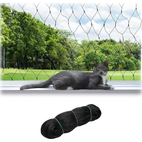 Lot de 4 Filet Chat Balcon, sans perçage, Filet de Protection Chat avec 100 Serre-câbles, Filet Balcon Chat, Protection Contre Le Balcon, empêche Les Chats de Tomber du Balcon (1/5)