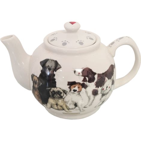 Théière en porcelaine Chiens par Alex Clark (1/2)