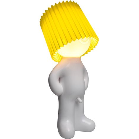 Lampe de décoration créative sur pied, lampe de table LED enfichable, 12,5 × 12,5 × 29,5 cm, lumière chaude, jaune (1/5)
