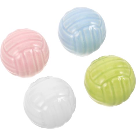 Healeved Lot de 4 boutons porte ronds en céramique vintage, faciles à installer et dotés d'une