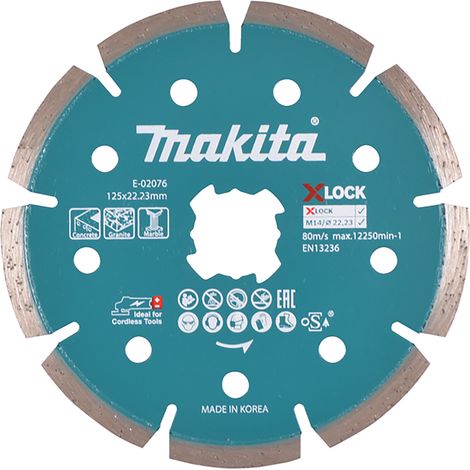 MAKITA E-02076 DISCO DE DIAMANTE SEGMENTADO X-LOCK 125 MM