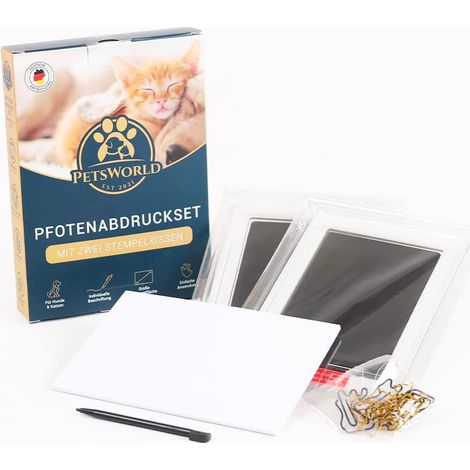 PETSWORLD Pfotenabdruck-Set sauber & sicher für Baby & Haustier