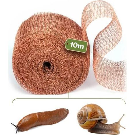 Kupferband gegen Schnecken und Nacktschnecken 10m x 12,7cm – Hochwertiges Band. Schutznetz für Haus- und Gartenpflanzen –
