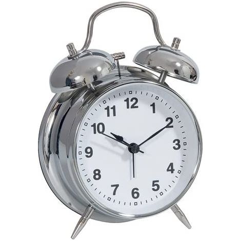 Technoline 01844 Reloj despertador analógico Acero inoxidable