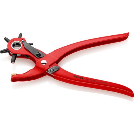 KNIPEX 90 70 220 SB Revolving Punch Pliers red powder-coated 220 mm (1/3)
