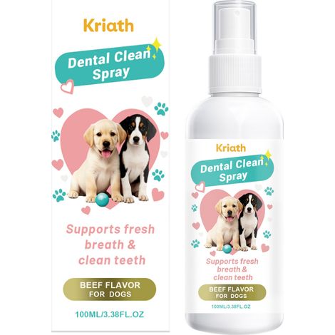 Spray d'hygiène bucco-dentaire pour animaux - doux pour les dents, élimine les taches, nettoie quotidiennement et rafraîchit l'odeur - 100 ml (1/5)