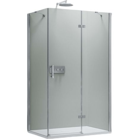 Duschkabine Bernstein DX403 Eckdusche 8mm Nano Echtglas Tür rechts 120x90cm