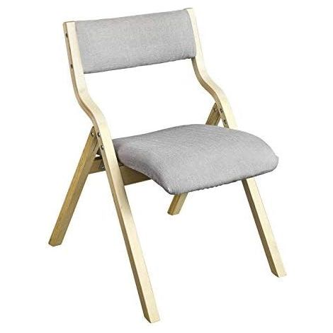 SoBuy Wooden Padded Folding Dining Chair Office chair, Light Grey,FST40-HG (1/5)