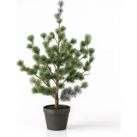 Sapin Artificiel Cèdre en Pot 80 cm - Faux Pin Vert Réaliste - PANGIVO (1/3)