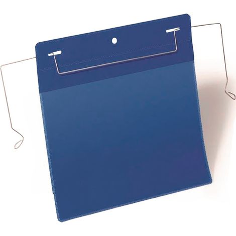 Custodia per documenti B210xH148mm DIN A5 orizzontale con fermo a filo metallico, confezione da 50 pezzi