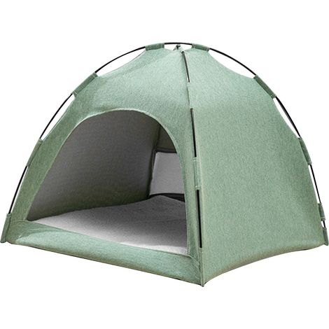 Lit de tente pour chat, grand espace, respirant, confortable, lavable, maison pour chien, toutes saisons, taille S, vert (1/5)