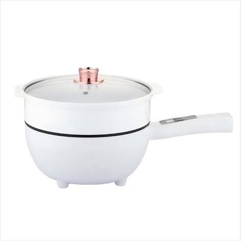 Wok électrique de 4 litres pour usage domestique, double paroi, multifonctionnel, antiadhésif, pour la cuisson et le sauté, tout en un seul appareil de cuisine.