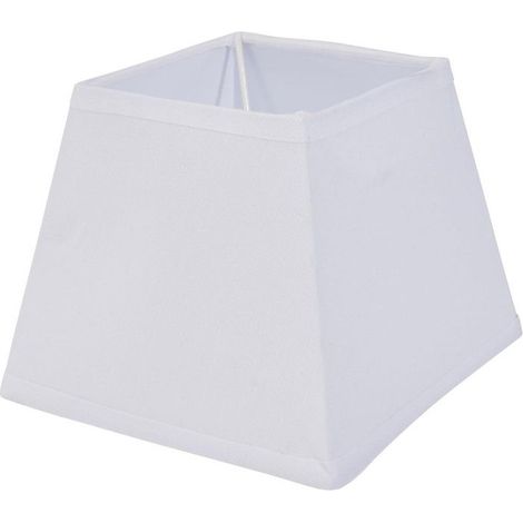 Abat-jour - Carré - Blanc - Pour lampe - 15x15x12,5 cm - Culot E14