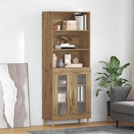 Highboard Artisan-Eiche 69,5 x 32,5 x 180 cm Holzwerkstoff