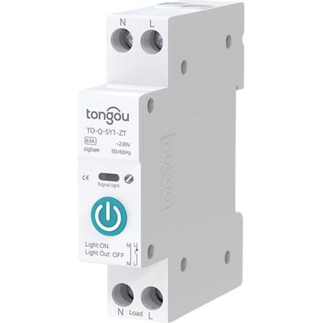 Disjoncteur Intelligent 25A Tuya 1P DIN Rail Home Télécommande Interrupteur Zigbee (sans Mesure) (1/5)