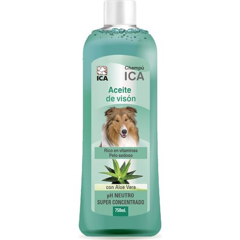 ICA chpm38 Shampoo Olio di Visone con Aloe Vera per Cani