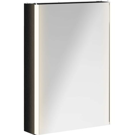 Maison Exclusive - Badezimmerspiegelschrank Schwarz Eichen-Optik