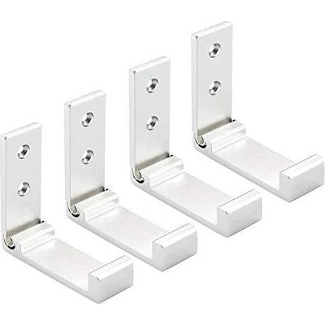 3pcs Crochet pliant crochet de porte-manteau pliable pour vêtements Salle de Bains (Argent) (1/5)