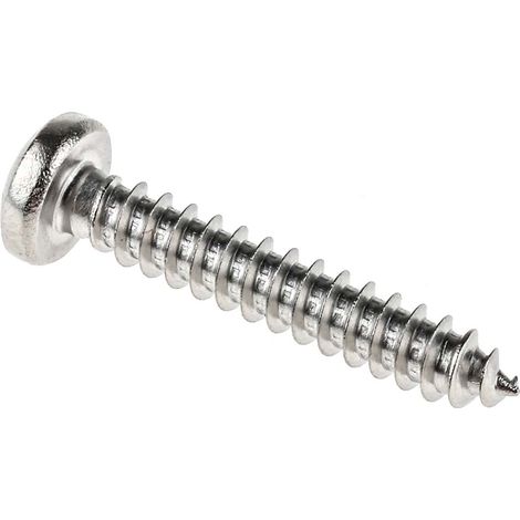 Vis autotaraudeuse RS PRO, N°No. 8 x 25mm, tête Cylindrique, en Acier Inoxydable ( Prix pour Sachet de 100 )