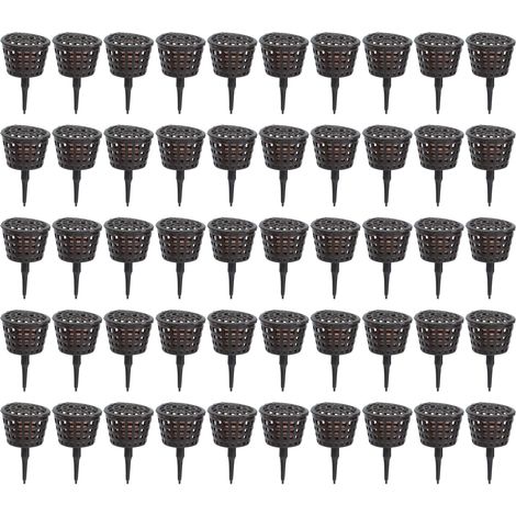 Panier d'engrais Paniers en Maille d'engrais pour Planter des Tasses de Nutrition avec Couvercle Engrais de Jardin avec Couvercle pour orchidée Bonsai Flower Plant (50PCS) (1/5)