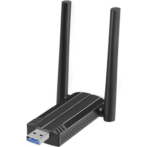 Adaptateur Wifi USB 3.0 Double Antenne 2.4G/5GHz Gigabit pour PC Bureau (1/4)