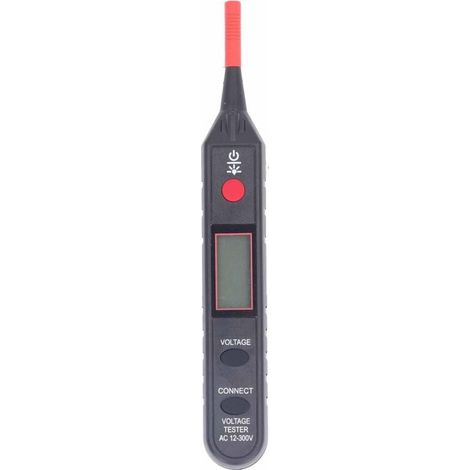 Détecteur de Tension Sans Contact 12-300V avec Alarme Sonore et Lumineuse Testeur Électrique Portable (1/4)