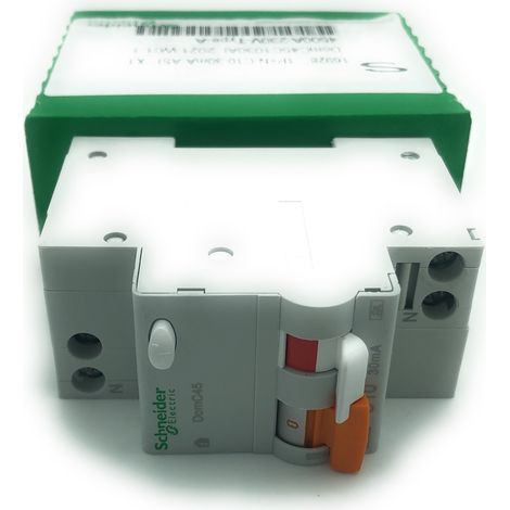 Interruttore magnetotermico diff. DomC45 1P+N C 10A 30mA Tipo A SI Schneider Electric