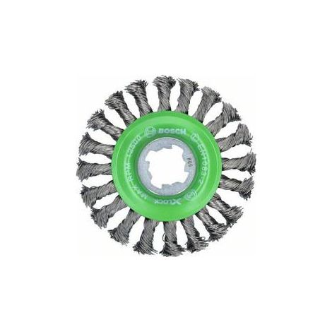 BOSCH ACCESSORIES BROSSE À DISQUE HEAVY FOR INOX X-LOCK, AVEC POIGNÉE, INOXYDABLE, 115 MM, 0,5 MM 2608620733 1 PC(S)
