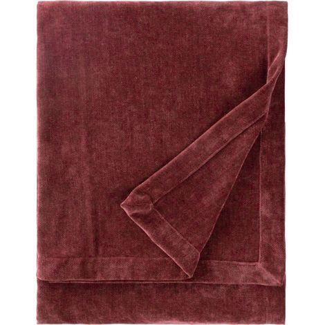 Jeté en Heavy Chenille – Couverture décorative en Velours Doux pour lit ou canapé (Betterave – 150x200cm) (1/4)